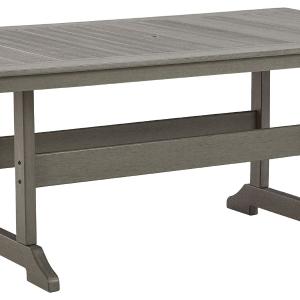 Visola - Gray - Rect Dining Table W/Umb Opt Online For Sale