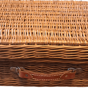 50s 60s Era Picnic Basket Coracle Made In England for Neiman Marcus Co. Travelling Food Basket for Picnic Train Travel by Neiman Marcus Co Many Kinds Of Cheap Online
