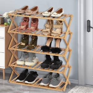 5 Tier Plant Stand Shelf Folding Bamboo Shoe Rack Flower Pots Display Storage HAB325 Discount Classic