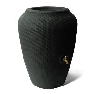 50 Gallon Capacity Sustainable Wicker Rain Harvesting Barrel, Black Geniue Stockist Online