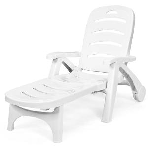 5 Position Adjustable Folding Lounger Chaise Chair with Wheels Buy Cheap Official Site