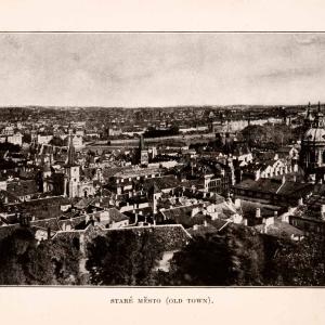 1929 Print Satre Mesto Czech Republic Rooftop Aerial Cityscape Historic XGDA5 Cheap Pice For Sale