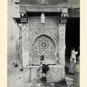 1929 Print Nejjarine Nedjarine Water Fountain Fez Fes Morocco Historic XGQ9 Looking For For Sale