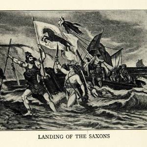 1918 Print Saxony England Saxons Ancient Military Flags Battle Wartime XEBA5 Outlet Cheap Pices