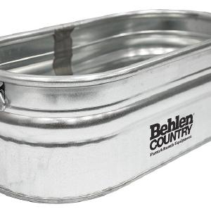 Behlen Country 50140068 Shallow Utility Tank with Handle, 28 gal, Steel, Galvanized Outlet Sast
