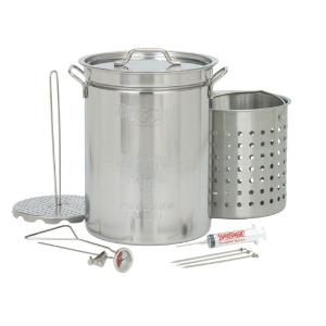 Bayou Classic 1118 Turkey Fryer With Lid, Stainless Steel, 32 Quart Clearance Classic
