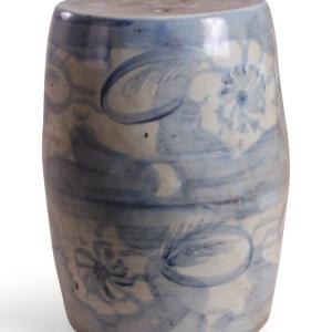 17: PALE BLUE AND WHITE  GARDEN SEAT Free Shipping Big Discount