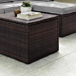Palm Harbor Wicker Outdoor Ottoman and Glass Top Table 7171 Outlet Cheap