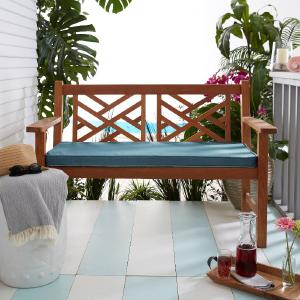 48" x 17" x 2" Indoor/Outdoor Corded Bench Cushion View