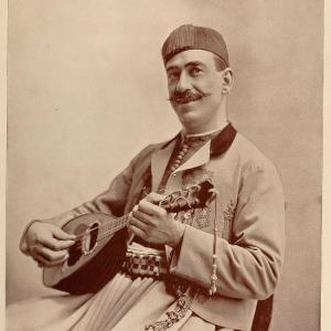 1893 Chicago World's Fair Portrait Algerian Man Oud Musical Instrument Algeria Wholesale Pice Cheap Pice