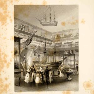 1845 Steel Engraving Thomas H Shepherd Royal Naval Museum Somerset House XGHD9 Deals Cheap Online