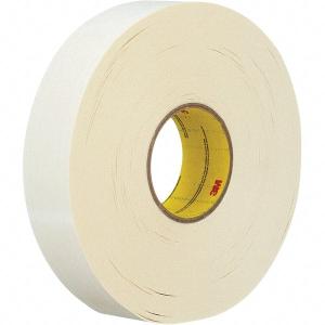 3M White Double-Sided Paper Tape: 1-57/64" Wide, 55 yd Long, 5.5 mil Thick, Repulpable Adhesive Free Shipping Pay With Visa