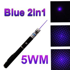 Blue Violet Purple Laser Pointer Pen with Star Cap 5mW 405nw 2in1 Buy Cheap 2025 New