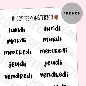 Helen's Lettering: French Days Of The Week Outlet Top Quality