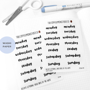 Helen's Lettering: Bold Days of the Week Free Shipping Shop