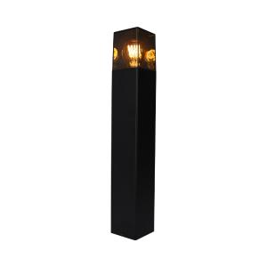 LED Tuinpaal - Staande buitenlamp met Smoked Glas | 50cm | Zwart | IP54 - Denver Real Online