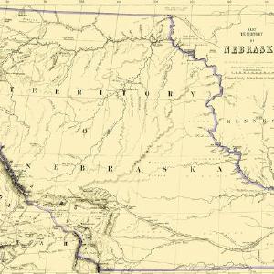 Mape Nebraska teritorija Cheap Big Sale