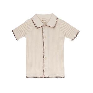 Natural Whip Stitch Knit Top by Looms Official Online