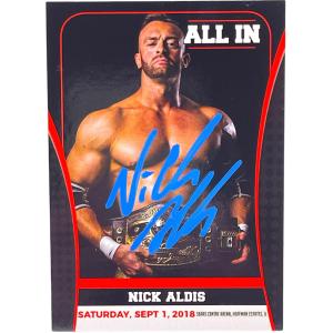 Nick Aldis All In Trading Card-Autographed Release Dates Authentic