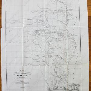 1837 - Map Illustrating the plan of the defences of the Western & North-Western Frontier as proposed by the Hon. J.R. Poinsett, Sec. of War. - Antique Map Big Discount Online