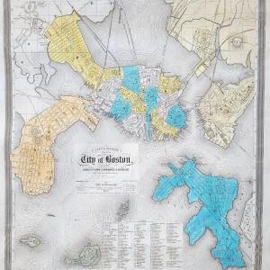 1839 - A New & Complete Map of the City of Boston, with part of Charlestown, Cambridge & Roxbury, From the best Authorities by G.W. Boynton for Nathaniel Dearborn & Son - Antique Map Sast For Sale