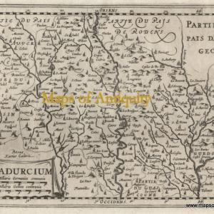 1676 - Cadurcium, France - Antique Map Outlet Order