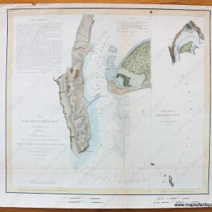 1851 - San Diego Entrance and Approaches California - Antique Chart Cheap Sale View