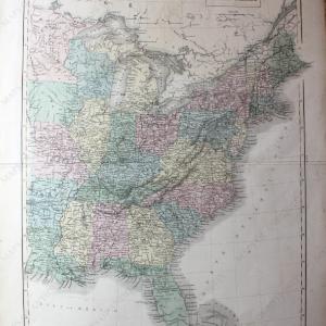 1851 - United States *****SOLD***** - Antique Map Cheap Free Shipping