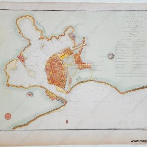 1800 - Plan du Port et de la Ville du Havana - Antique Map Low Pice Fee Shipping For Sale