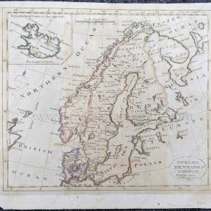 1802 - Sweden, Denmark, & Norway. From the latest Authorities. - Antique Map Clearance Big Discount