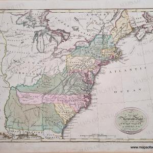 1812 - A New and Accurate Map of the United States of America &c. from the best Authorities - Antique Map Cheap Sale Big Discount