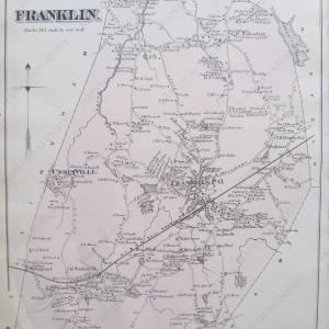 1876 - Franklin. (MA) - Antique Map Cheap Get Authentic