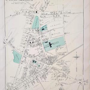 1876 - Franklin. (MA) - Antique Map Low Pice Fee Shipping For Sale