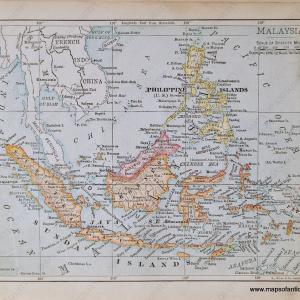 1900 - Malaysia - Antique Map Websites For Sale