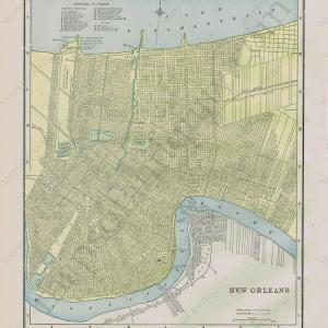1892 - New Orleans, Verso: Map of Cincinnati - Antique Map Cheap Get To Buy