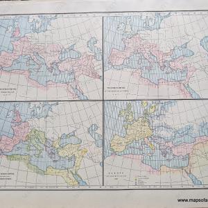1892 - Maps of Europe during the Roman Empire - Antique Chart Big Discount Online