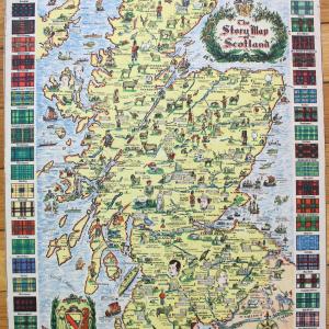 1939 - The Story Map of Scotland, verso A Pictorial Map of Italy *****SOLD***** - Antique Pictorial Map Sale Shop