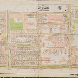 1938 - Plate 27, Part of Wards 8 & 9, City of Boston (City Hospital, now BU Medical) - Antique Map New For Sale
