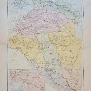 1910 - Armenia, Mesopotamia, Babylonia - Antique Map Free Shipping Fast Delivery