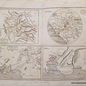 1841 - Four Historical Maps of Ancient Italy and Greece - Antique Map For Cheap