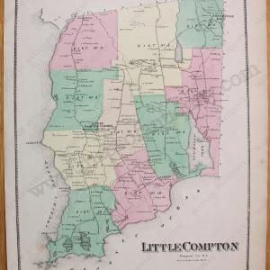 1870 - Little Compton, Rhode Island Map - Antique Map Official Site Cheap Online