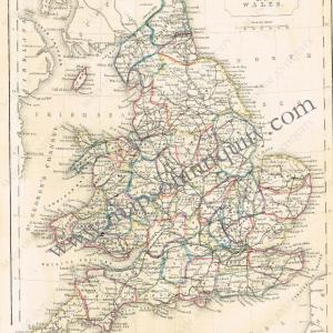 1840-1852 - England and Wales - Antique Map Online Cheap Quality