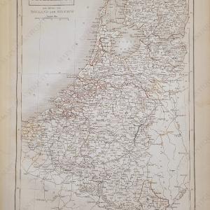 1841 - Netherlands now divided into Holland and Belgium - Antique Map Find Great Online