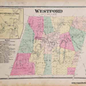 1869 - Westford (VT) - Antique Map Sale Choice