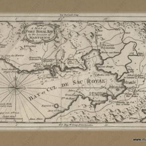 1762 - A Map of Fort Royal Bay in the Island of Martinico*****SOLD***** - Antique Map Cheap Newest