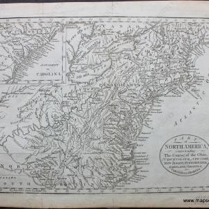 1785 - Part of North America, comprehending The Course of the Ohio, New England, New York, New Jersey, Pennsylvania, Maryland, Virginia, Carolinas & Georgia. - Antique Map Buy Cheap Nicekicks