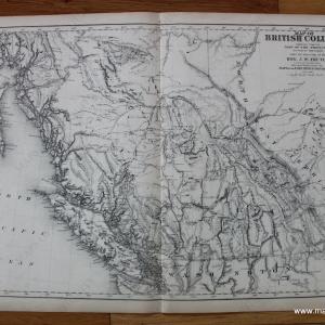 1881 - Map of British Columbia Compiled From The Map of The Province Recently Prepared Under the Direction of the Hon. J.W. Trutch Lieut. Gov. of the Province With Additions From The Maps of The Post Quality Free Shipping Low Pice