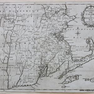 1780 - A New and accurate Map of the Colony of Massachusetts bay in North America, from a Late Survey.*****SOLD***** - Antique Map For Sale