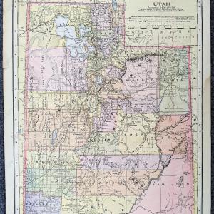 1903 - Map of Utah, verso: Map of Montana - Antique Map Sale Best