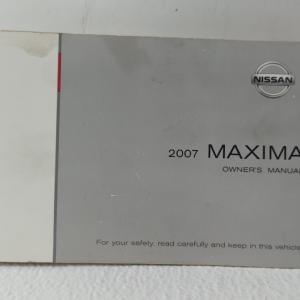 2007 Nissan Maxima Owners Manual Book Guide OEM Used Auto Parts Cheap Sale Purchase
